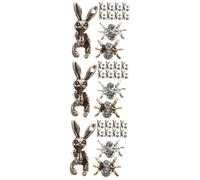 VICASKY 3sets 30pcs Creepy Spider Rabbit Nail Charms Nail Art Rivets DIY Decorations for Natural Unique Design for Home Salon Use 30pcs*3