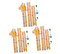 VICASKY 3sets Boy Girl Growth Height Chart Wall Sticker Animal Pattern Measuring Sticker for Nursery Bedroom Kindergarten Decor Easy to Install Charming for Boy Girl Spaces