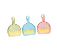 VICASKY 3sets Mini Broom Dustpan for Hamster Cage Clean Tool Small Pet Supplies Including Scrubbing Brush and Broom Shovel for Guinea Pig Litter