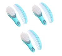 VICASKY 3sets Newborn Boy Girl Hair Brush Comb Kit Static Massage Comb for Cradle Cap Treatment