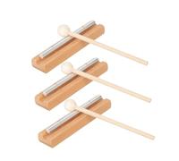 VICASKY 3sets Wooden Hand Chimes for Meditation and Prayer Classroom Management Tool Mallet Mindfulness Yoga Bell Instrument for Teachers and Boys and Girls