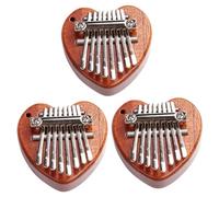 VICASKY 3sets Wooden Kalimba Thumb Piano for Music Lovers Finger Piano Musical Instrument Supply for Home Playing and Practice
