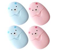 VICASKY 4 Boxes Portable Travel Soap Sheets Disposable Hand Washing Paper Scented Mini Compact for Camping Hiking Outdoor Indoor Use