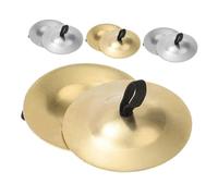 VICASKY 4 Pair Mini Drum Cymbals Finger Cymbals for Belly Dance Portable Percussion Instrument Musical Accessories for Party Dance Performance