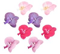 VICASKY 4 Pairs Orchid Shoe Clips for Sandals Flower Shoe Buckle Clips Plastic Rose Red Light Pink Light Purple Dark Purple Detachable Decorative Charms for Women Wedding Summer