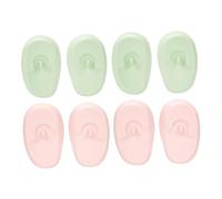 VICASKY 4 Pairs Silicone Ear Protectors for Hair Dyeing Soft and Lightweight Ear Covers Light Green Comfortable Fit Reliable Chemical Protection for Salon and Home Use