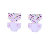 VICASKY 4 pcs Adjustable Reusable Doll Diapers Doll Underwear Soft Cloth Training Pants for Pretend Play Nurturing Accessories