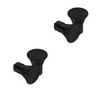 VICASKY 4 pcs Black Iron Curtain Rod Finials Rust-resistant End Caps for Windows Living and Bedroom Curtain Poles Stylish Decorative Replacement Accessories