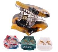 VICASKY 4 pcs Cat Design Decorative Hair Clips Lightweight Non-slip Hair Accessories for Women and Cute in Green Leopard Red Blue and Mermaid Colors