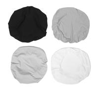VICASKY 4 Pcs Toilet Tank Lid Cover Toilet Top Cover Black Polyester Elastic Bottom Replaceable Design Snug Fit Bathroom Decor Accessory for Bathroom