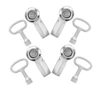 VICASKY 4 Pcs Triangle Key Garbage Bin Lock Metal Wastebasket Lock Accessory for Outdoor Trash Cans Efficient Waste Disposal Management for Residential Complexes and Parks User Friendly