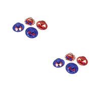 VICASKY 4 pcs US National Day and Adult Topper Hairpins Shiny Party Hair Clips with Blue White Red Bow Mild Cloth Material Firm Grip for Birthday Wedding Stage Performance