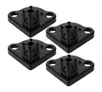 VICASKY 4 Piece Awning Bracket Set for Rv and Tent Stability, Black PP | Bottom Mounting Kit, Precision Drilled Holes, 2.67 Inch Square Base, for Festival Camping and Pop up Gazebos