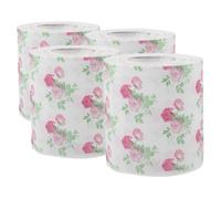 VICASKY 4 Rolls Decorative Roll Paper Wood Pulp Material Delicate Printing Design Easy Carrying Not Easy to Deform for Travel and Everyday Use