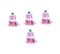 VICASKY 4 Sets Independence Day Pet Hat Collar Skirt Holiday Dog Costume for Parties Creative Festival Outfit for Cats and Puppies Adorable Photo Shoot Props Unique Pet Decoration Gift