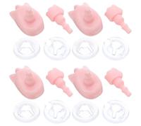 VICASKY 4 Sets Miniature Doll Hands and Feet Joints Plastic Replacement Parts for DIY Doll Making Accessories Suitable for Action Figures and Puppet Craft Supplies