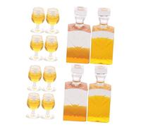 VICASKY 4 Sets Miniature Wine Bottles Pretend Play Mini Liquor Bottle Models Mini House Accessories for Kids Kitchen Scene Crafting and Decoration