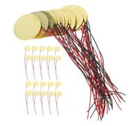 VICASKY 40pcs 27mm Piezo Discs Acoustic Instrument Piezoelectric Transducer Buzzer for Guitar with Copper Tab Wired Passive Sound Sensor Accessories