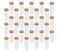 VICASKY 40PCS 30ml Small Glass Bottles with Cork Lids, Flat Bottom Test Tube Glass Bottles with Stoppers Empty Spell Jars for Wedding Favors DIY Crafts Plant Propagation Home Décor
