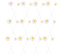 VICASKY 40pcs Daisy Flower Cake Picks Floral Cake Toppers for Birthday Wedding Party Lightweight Christmas Thanksgiving Decorations Easy to Insert Dessert Accessories for Celebration