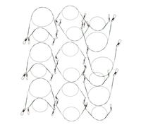 VICASKY 40Pcs Fishing Leader Wire with Locking Double Connectors High Strength Steel for Secure Attachment for Lures Hooks and Cat Fishing Gear Versatile Freshwater