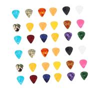VICASKY 40pcs Guitar Picks Set Abs Plectrums for Electric Bass Folk Classical Ukulele Holder for Beginners