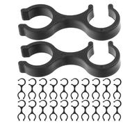 VICASKY 40pcs Lightweight Plastic Trekking Pole Clips with Double Rod Buckle Holder for Secure Hiking Stick Carry and Rapid Adjustment Abrasion-resistant Outdoor Walking Stick Accessories