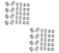 VICASKY 40pcs Metal Guitar Bridge Pins Acoustic Guitar String Beads Folk Accessories Pegs String Tool