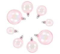 VICASKY 40pcs Pink Plastic Christmas Ball Ornaments with Easy Hanging, Classic Festive Decorations for Xmas Festival and Door, Create a Warm Holiday Atmosphere