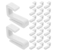 VICASKY 40pcs White Plastic S-Hooks 2mm Solid Strip for Flat Rack Hanging, Versatile Clip-on Utility Hooks for Wardrobe, Laundry Room, Garage Storage and Home Organization
