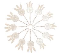 VICASKY 40pcs Wooden Dream Catcher Kit for DIY Painting Crafts Solid Wood Material Sturdy and Smooth Shapes Educational Bedroom Wall Hanging Decorations