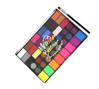 VICASKY 42 Colors Water-Soluble Face Paint Set for Boys and Girls Non-Toxic Body Makeup Kit for Festivals and Performances Includes Colorful Party Body Paints and Brushes