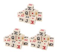 VICASKY 45 Pcs Acrylic Poker Dice with Ivory Color Design Party Supplies for Liars Dice and Board Game Prop Portable and Impact Resistant Game Accessory