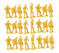 VICASKY 45pcs Lifelike Construction Workers Models Emergency Man Tool Plastic Figures Micro-landscape People Statues Educational Playthings Miniature People Figure