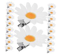VICASKY 48Pcs Mini Daisy Flower Hair Clips Small Artificial Floral Barrettes for Women and Summer Beach Party Wedding Hair Accessories