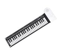 VICASKY 49-keys Folding Travel Piano Keyboard Portable Silicone Roll Piano with Good Tone Black Abs Electronic Components for Adults and Children Beginner Learning