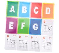 VICASKY 49pcs Guitar Chord Chart for Beginners and Coated Paper Electric and Acoustic Guitar Finger Guide Poster Wall Music Stand Practice Aid for Learning and Skill Improvement