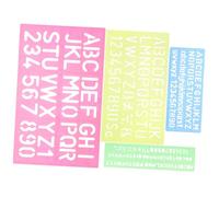 VICASKY 4pc Alphabet and Number Tracing Board Set for Boys and Girls Educational Play, Soft Material Letter Stencils Ruler for Early Learning and Handwriting Practice in Classroom and Home