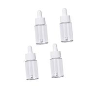 VICASKY 4pcs 20ml Glass Dropper Bottles Empty Sub Bottles for Essential Oils Skincare Serum Refillable Pet Containers for Travel and Cosmetic Use