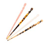VICASKY 4pcs Acetate Hair Sticks Lightweight Handmade Chignon Pins for Updo Buns Comfortable Hypoallergenic Retro Chinese Hairpin Vintage Bridal Hair Jewelry