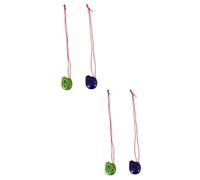 VICASKY 4pcs Alto c Ocarina Hand Painted Boys and Girls Musical Instrument Easy Learning Music Sheet Strap Random Color
