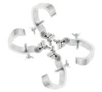 VICASKY 4pcs Aluminium Stage Light Clamp Hook, Heavy Duty Moving Head Light Clamp for 30-52mm Truss, Quick Install, Secure Lighting for Stage Events