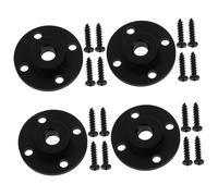 VICASKY 4pcs Aluminum Alloy Flange Mount Microphone Holder for Wall-mounted Microphone Bracket Professional Wall Fixing Device