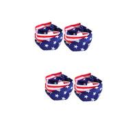 VICASKY 4pcs America Flag Pattern Headband Usa Flag Elastic Head Wrap Turban for Patriotic Event Patriotic Hairband for Women Random Color