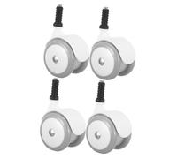 VICASKY 4pcs Baby Walker Accessory Wheels Plastic Wear Resistance Silent Swivel Caster Easy Installation White Replacement for Toddler Stroller Nighttime Walks Outdoor Surfaces