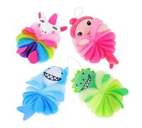 VICASKY 4pcs Bath Cleaning Ball Boy Girl Soft Exfoliating Foaming Scrubber for Home Use Bathing Scrubber Cleaning Balls