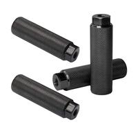 VICASKY 4pcs Black Alloy Non-Skid Bike Pegs Rear Stunt Footrests Lightweight Aluminum Bicycle Pegs for Mountain and Road Bikes