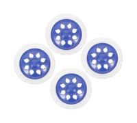 VICASKY 4pcs Blue Replacement Shopping Cart Wheels Rubber Foam Caster Set for Grocery Trolley Push Cart Spare Wheels Suitable for Portable Handcart and Elderly Walker