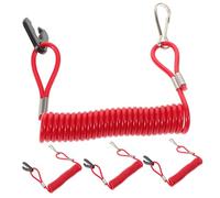 VICASKY 4pcs Boat Engine Safety Cord Emergency Lanyard for Outboard Motors Durable Tpu Material Compatible with Various Motorboat Models Essential Accessory for Water Safety