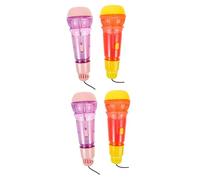VICASKY 4pcs Boys and Girls Echo Microphone Simulation Toy Microphone Model for Pretend Play Echo Playthings for Musical Instruments Fun